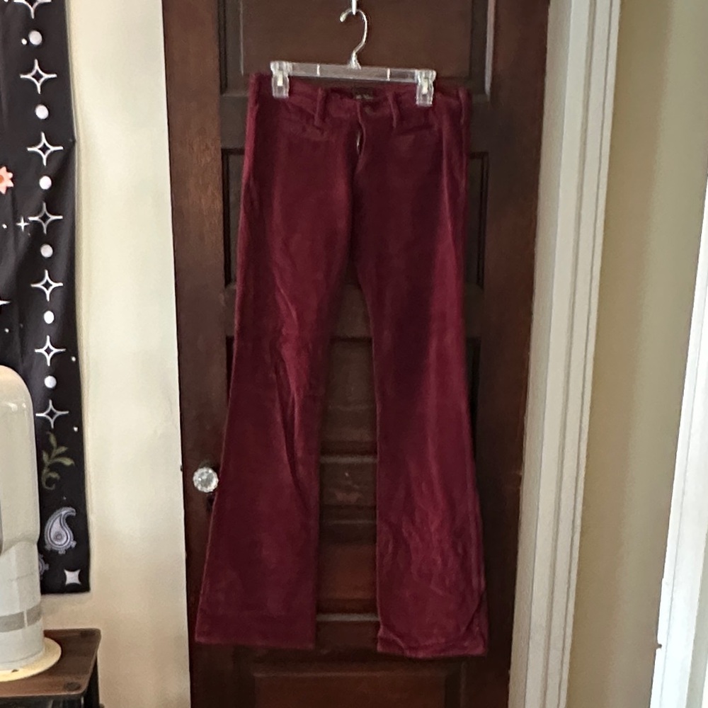 Marc Vachon Burgundy Corduroy Flare Pants